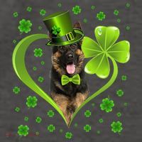 Funny Puppy Shamrock German Shepherd Dog St. Patrick's Day Vector Backpack