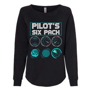 Funny Pilot Six Pack Gift Airplane Pilot Gift Womens California Wash Sweatshirt