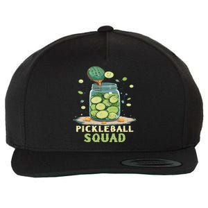 Funny Pickleball Squad Wool Snapback Cap