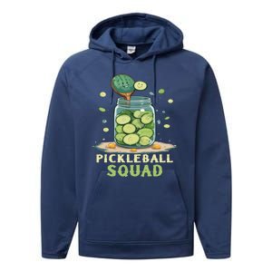 Funny Pickleball Squad Performance Fleece Hoodie