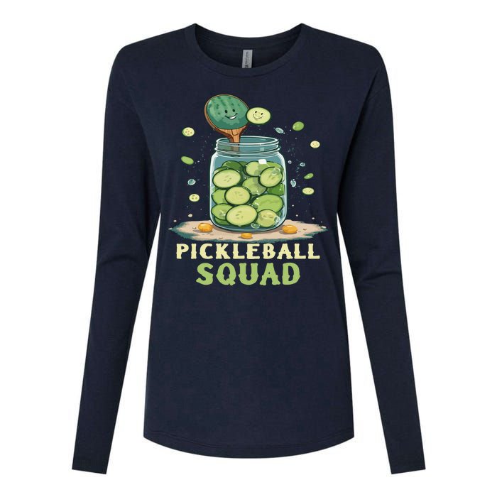 Funny Pickleball Squad Womens Cotton Relaxed Long Sleeve T-Shirt