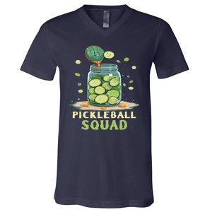 Funny Pickleball Squad V-Neck T-Shirt