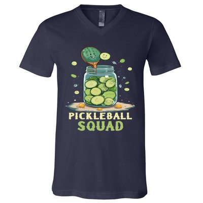 Funny Pickleball Squad V-Neck T-Shirt