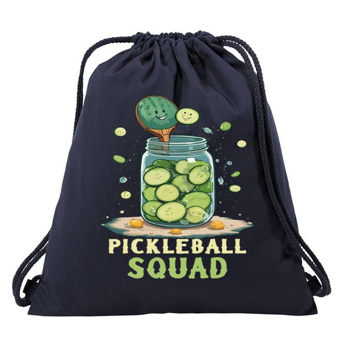 Funny Pickleball Squad Drawstring Bag