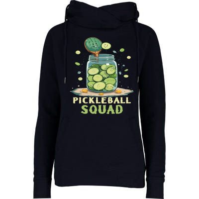 Funny Pickleball Squad Womens Funnel Neck Pullover Hood