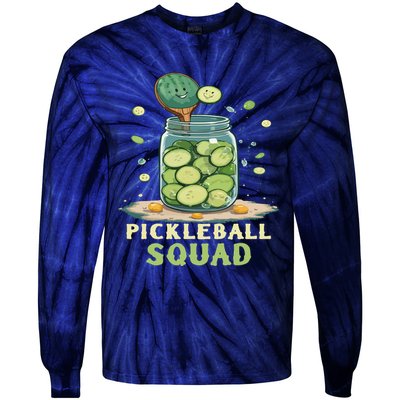 Funny Pickleball Squad Tie-Dye Long Sleeve Shirt