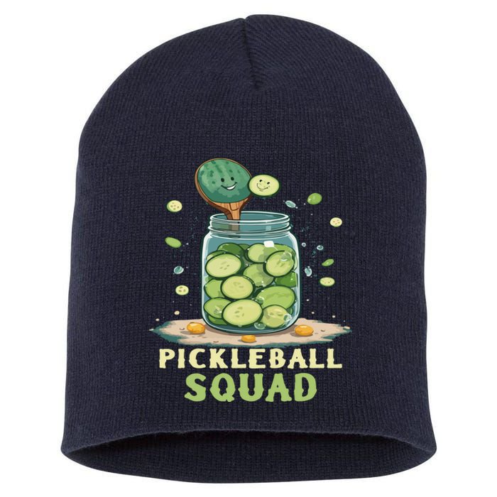 Funny Pickleball Squad Short Acrylic Beanie