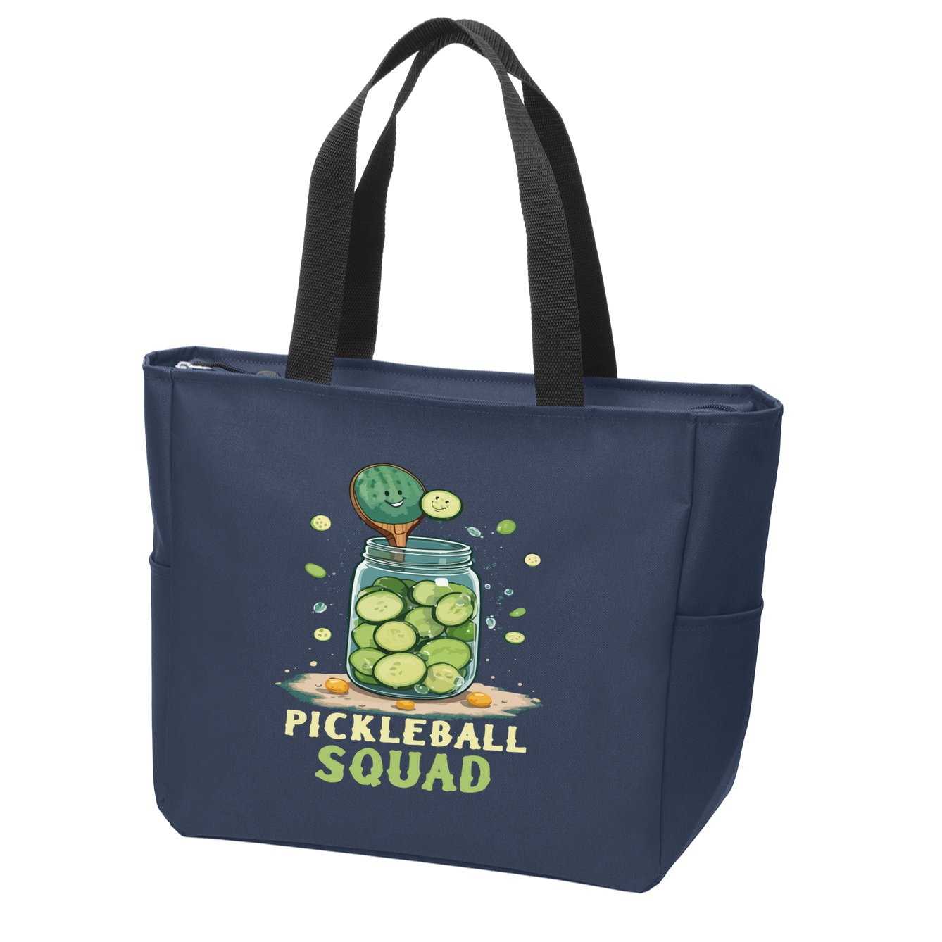 Funny Pickleball Squad Zip Tote Bag