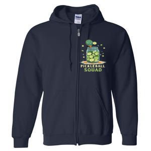 Funny Pickleball Squad Full Zip Hoodie