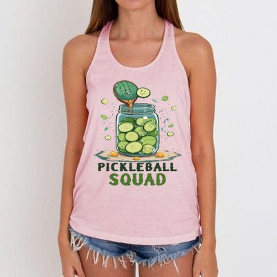 Funny Pickleball Squad Women's Knotted Racerback Tank