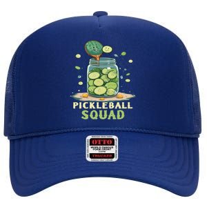 Funny Pickleball Squad High Crown Mesh Back Trucker Hat