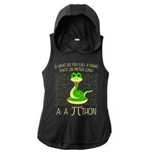 Funny Python Snake Pi Day Ladies PosiCharge Tri-Blend Wicking Draft Hoodie Tank