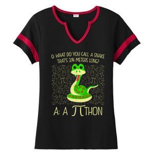 Funny Python Snake Pi Day Ladies Halftime Notch Neck Tee