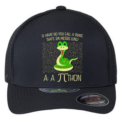 Funny Python Snake Pi Day Flexfit Unipanel Trucker Cap