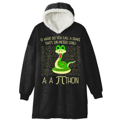 Funny Python Snake Pi Day Hooded Wearable Blanket