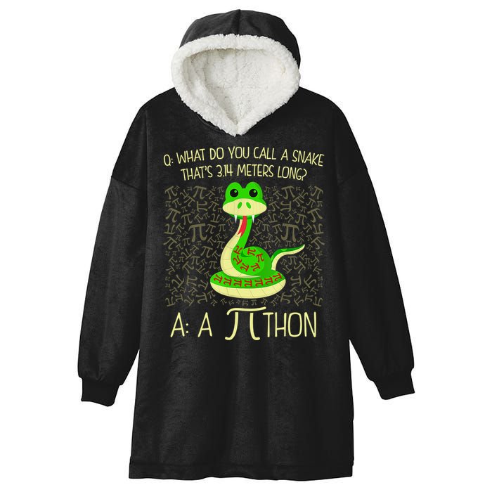 Funny Python Snake Pi Day Hooded Wearable Blanket