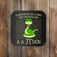 Funny Python Snake Pi Day Coaster