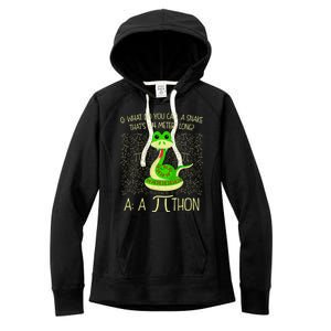 Funny Python Snake Pi Day Women's Fleece Hoodie