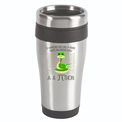 Funny Python Snake Pi Day 16oz Travel Tumbler