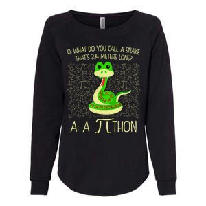 Funny Python Snake Pi Day Womens California Wash Sweatshirt