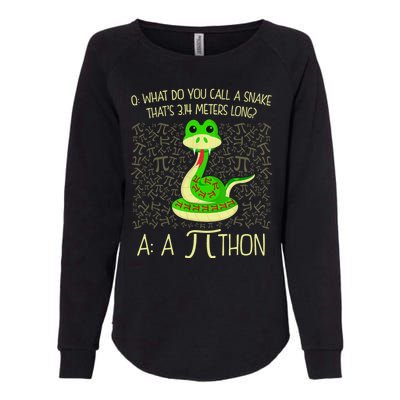 Funny Python Snake Pi Day Womens California Wash Sweatshirt