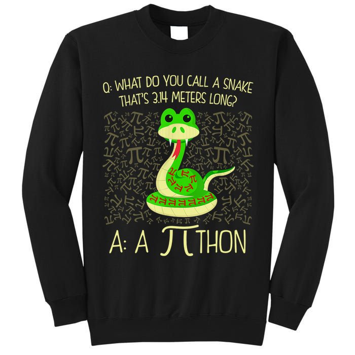 Funny Python Snake Pi Day Tall Sweatshirt