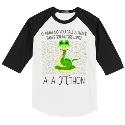 Funny Python Snake Pi Day Baseball Sleeve Shirt