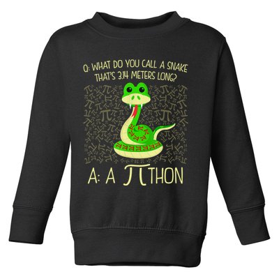 Funny Python Snake Pi Day Toddler Sweatshirt
