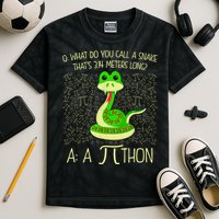 Funny Python Snake Pi Day Kids Tie-Dye T-Shirt