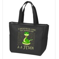 Funny Python Snake Pi Day Zip Tote Bag