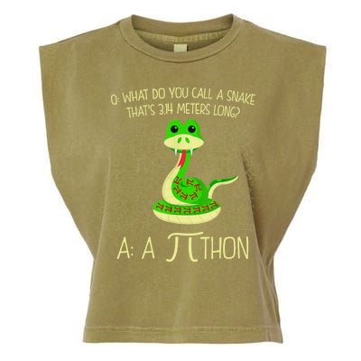 Funny Python Snake Pi Day Garment-Dyed Women's Muscle Tee