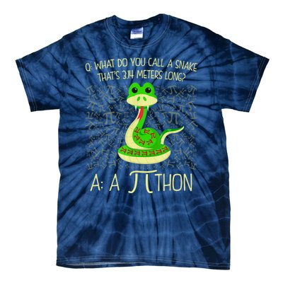 Funny Python Snake Pi Day Tie-Dye T-Shirt