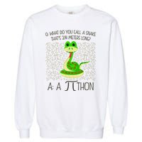 Funny Python Snake Pi Day Garment-Dyed Sweatshirt