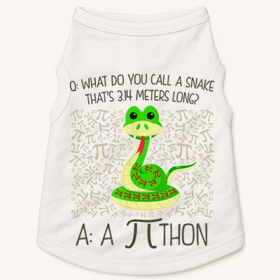 Funny Python Snake Pi Day Doggie Tank
