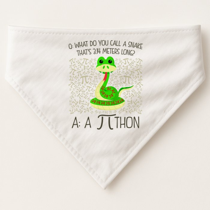 Funny Python Snake Pi Day USA-Made Doggie Bandana
