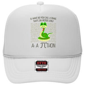 Funny Python Snake Pi Day High Crown Mesh Back Trucker Hat