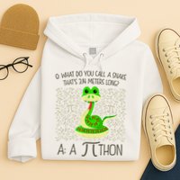 Funny Python Snake Pi Day Hoodie