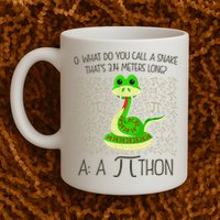 Funny Python Snake Pi Day Coffee Mug