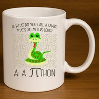 Funny Python Snake Pi Day 11oz C Handle Ceramic Mug