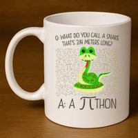 Funny Python Snake Pi Day 11oz C Handle Ceramic Mug