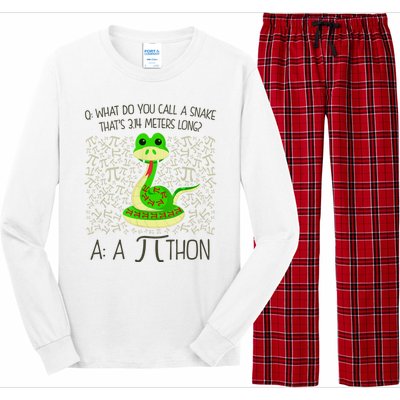 Funny Python Snake Pi Day Long Sleeve Pajama Set