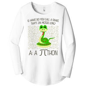 Funny Python Snake Pi Day Women's Perfect Tri Tunic Long Sleeve Shirt