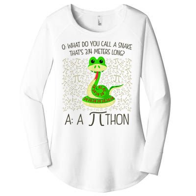 Funny Python Snake Pi Day Women's Perfect Tri Tunic Long Sleeve Shirt