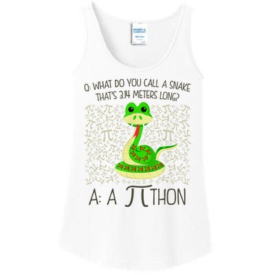 Funny Python Snake Pi Day Ladies Essential Tank