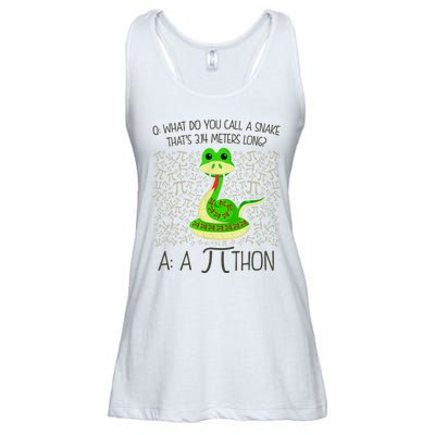 Funny Python Snake Pi Day Ladies Essential Flowy Tank