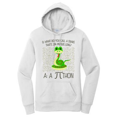 Funny Python Snake Pi Day Women's Pullover Hoodie