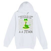 Funny Python Snake Pi Day Premium Pullover Hoodie