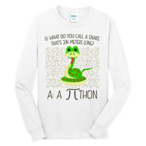 Funny Python Snake Pi Day Tall Long Sleeve T-Shirt