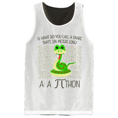 Funny Python Snake Pi Day Mesh Reversible Basketball Jersey Tank