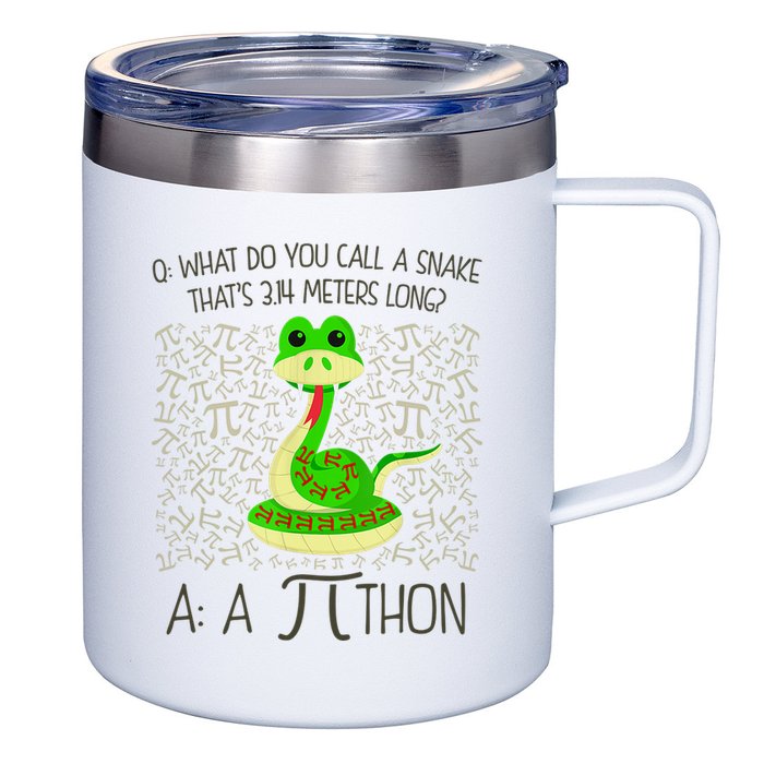 Funny Python Snake Pi Day 12oz Stainless Steel Coffee Mug